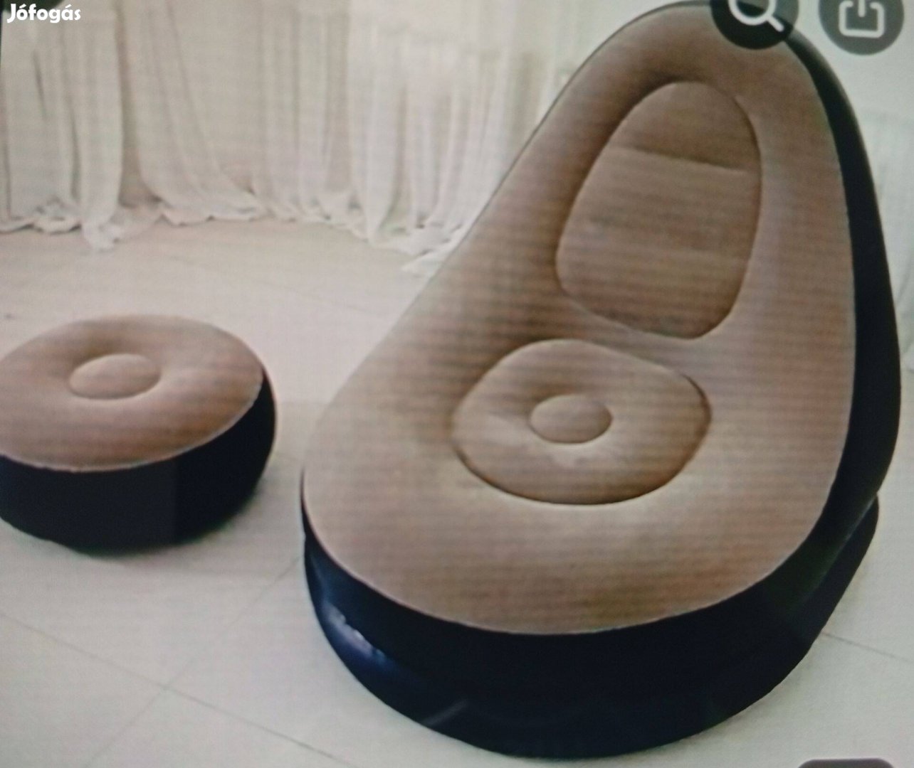 Új felfújható pihenő fotel lábtartóval eladó