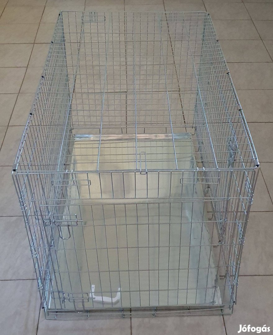 Új fém összecsukható szobakennel - szállító box - ketrec