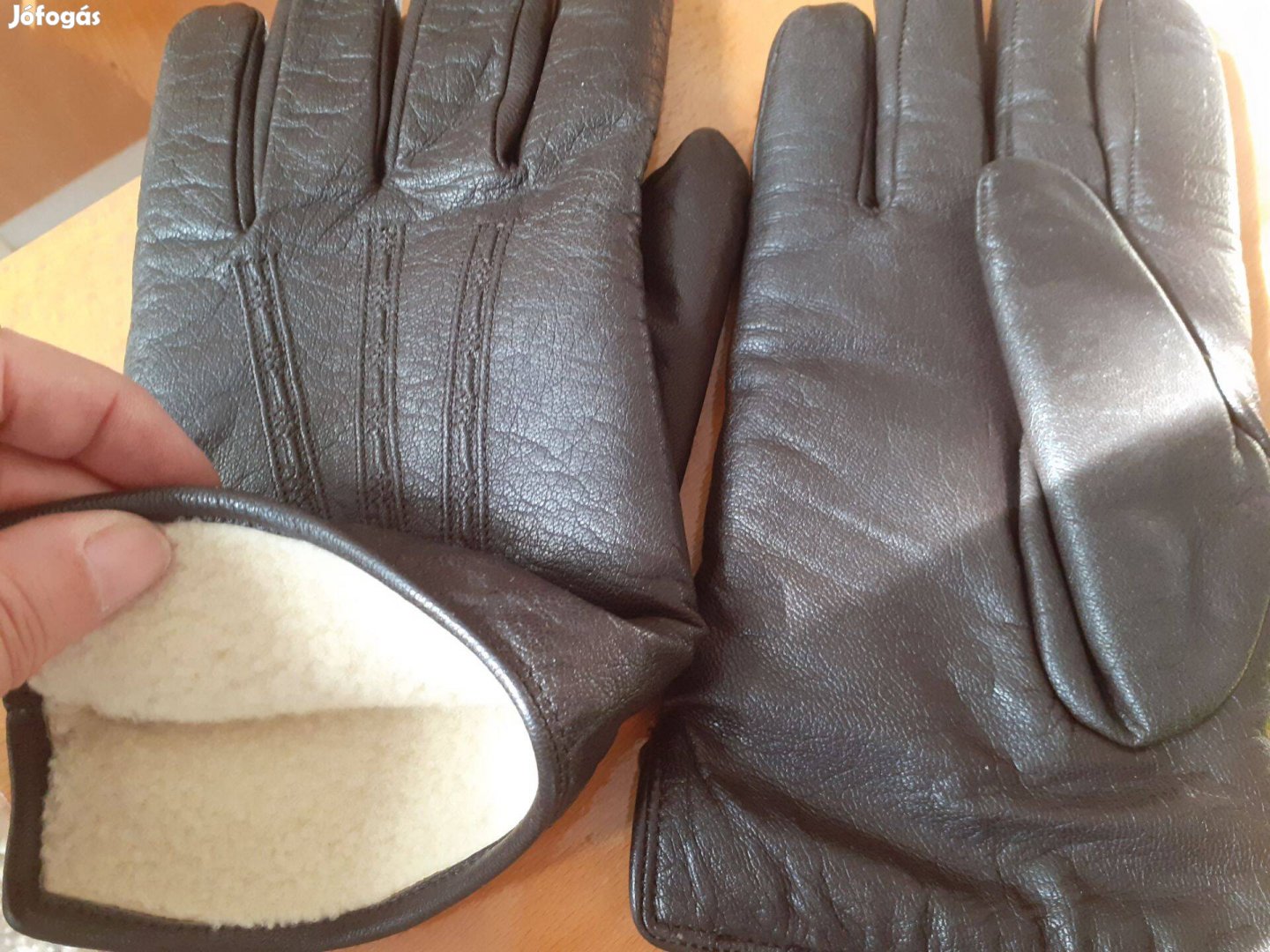Új férfi bőr kesztyű báránybőr bélés