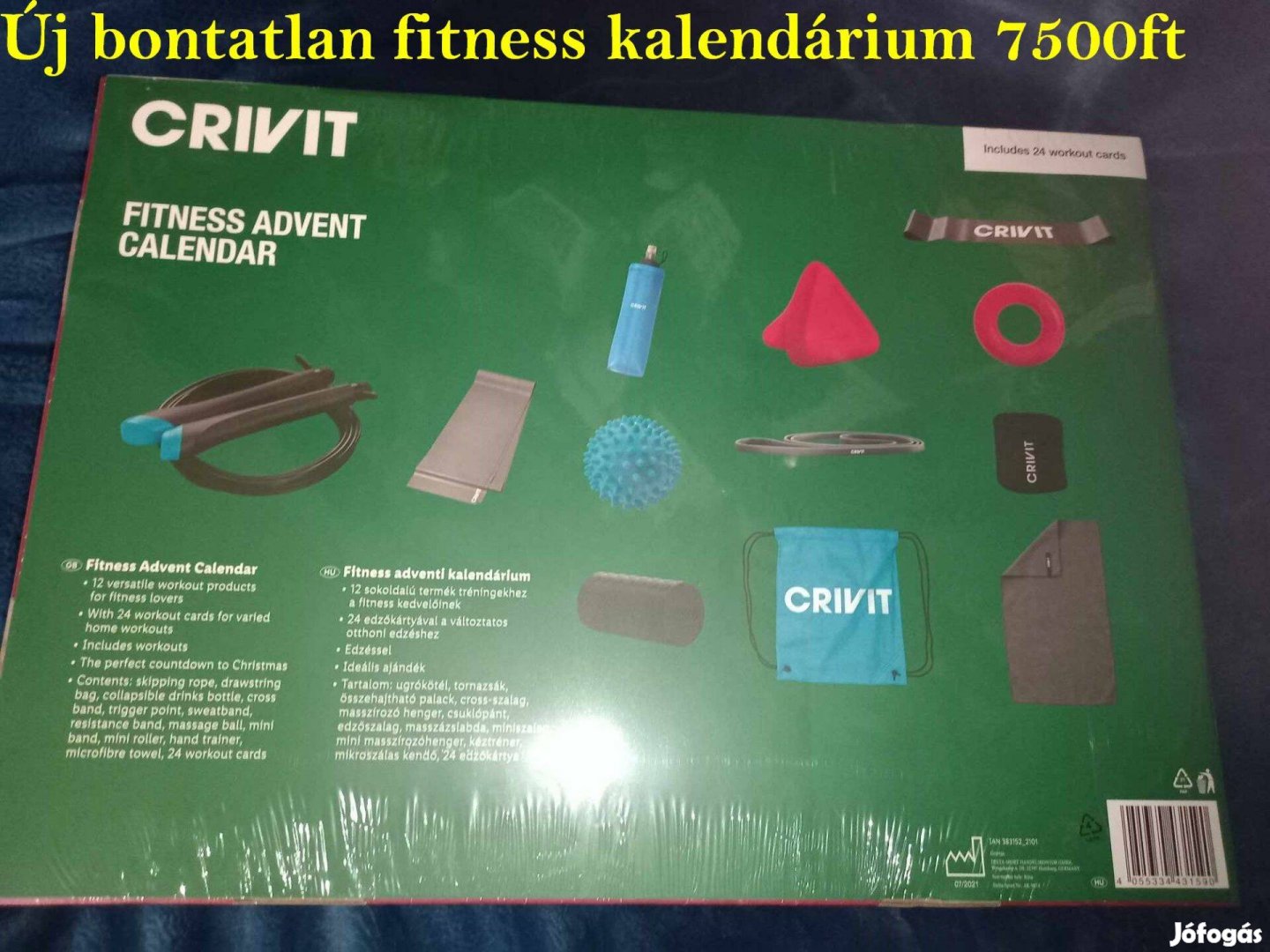 Új fittness adventi sportos kalendárium, sporteszközökkel 7500ft