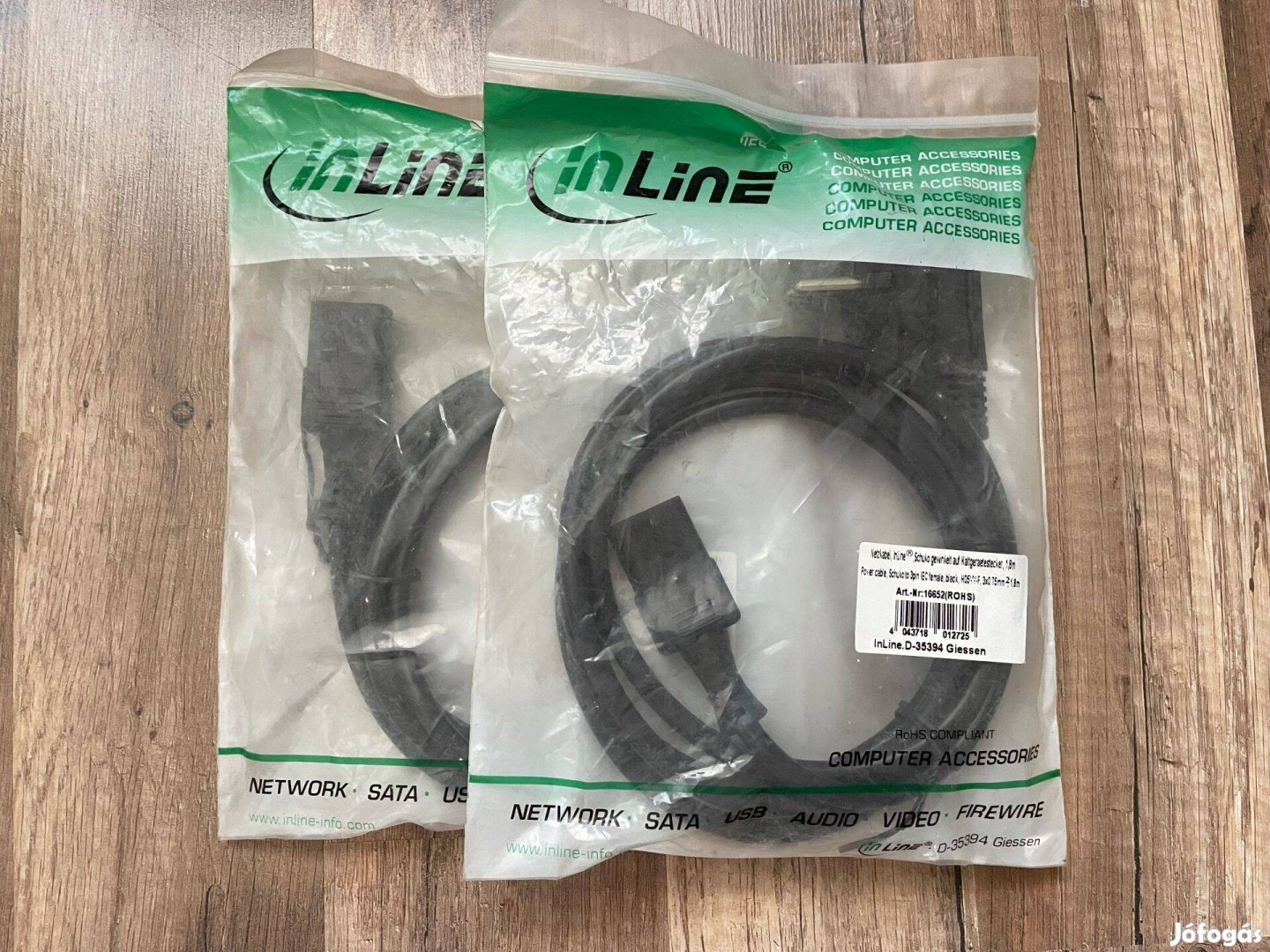 Új földelt hálózati tápkábel 1.8 m 3x0.75mm2