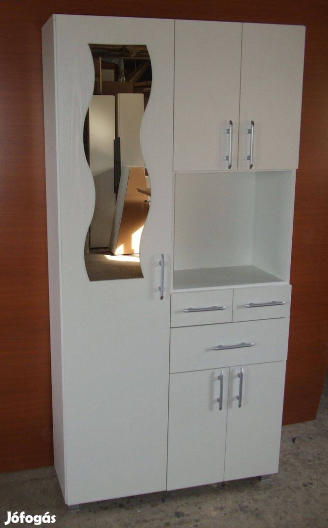 Új fürdőszoba szekrény ajtós fiókos előszoba bútor Alaska 90 cm