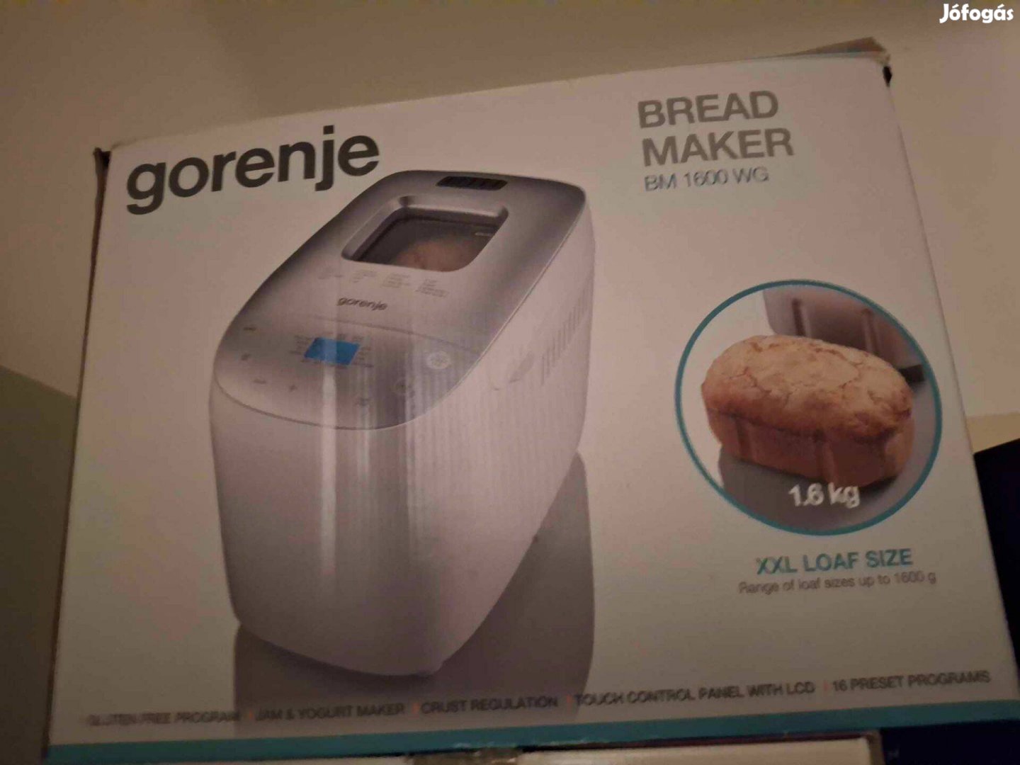 Új gorenje bm 1600 WG kenyér készítő kenyérsütő bread maker