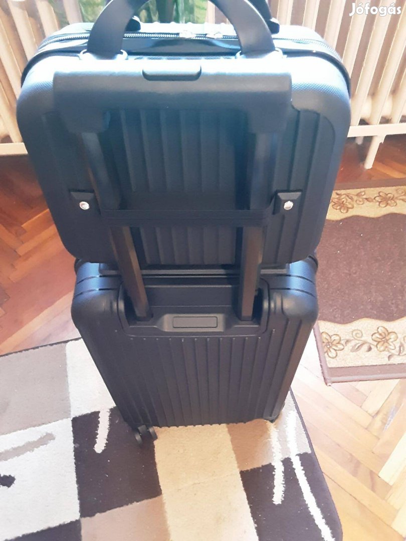 Új gurulós bőröndszett merevfalú 54cm20cm fekete