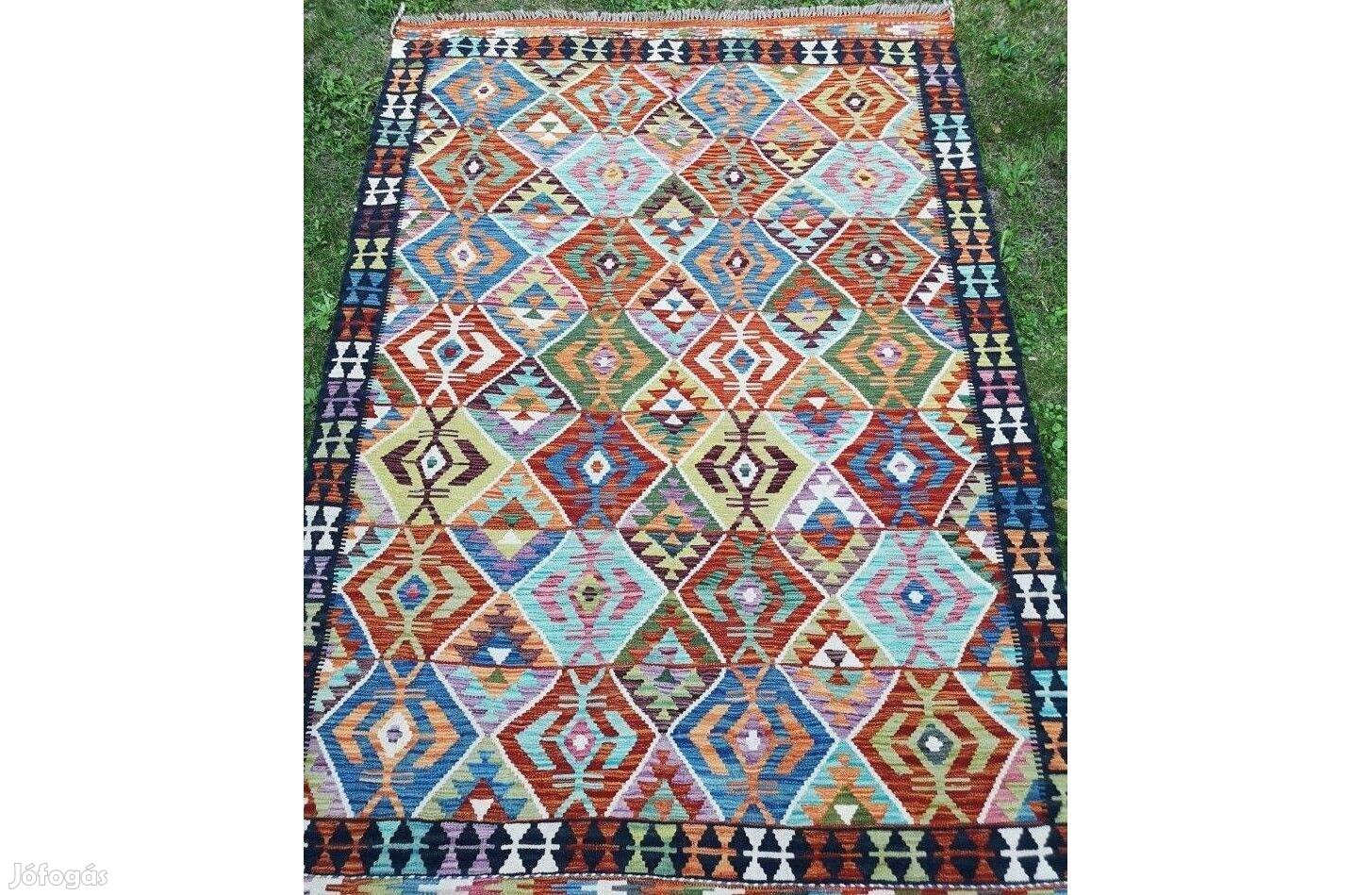 Új gyapjú kézzel készített, csodaszép, öröm színű szőnyeg -