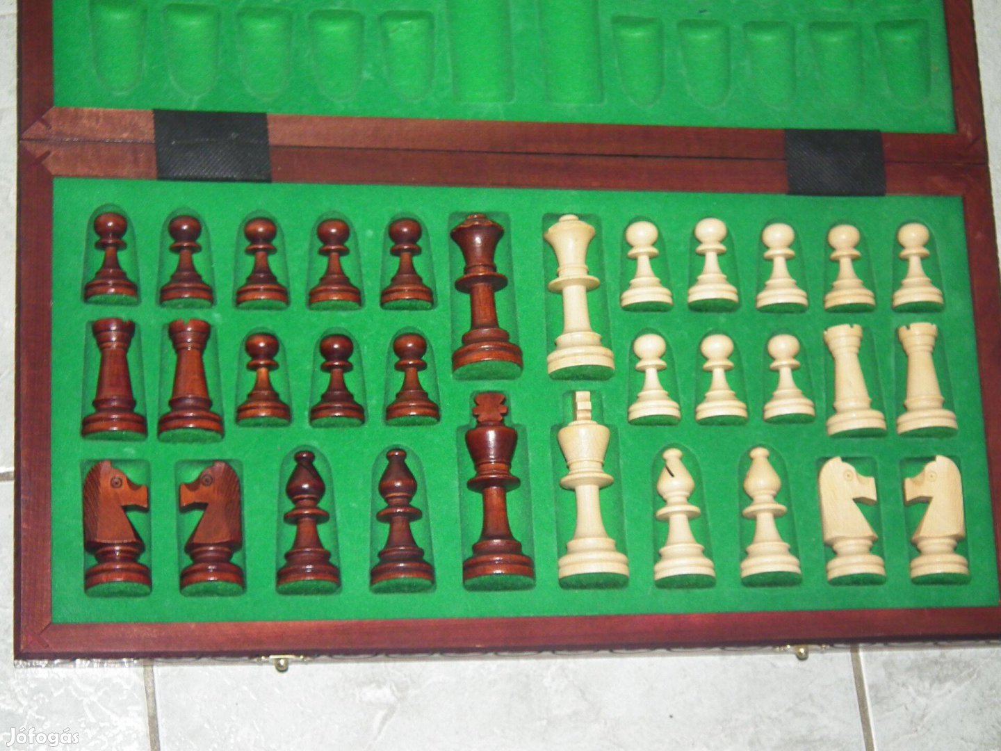 Új gyönyörű hatalmas fa sakk készlet nr.2