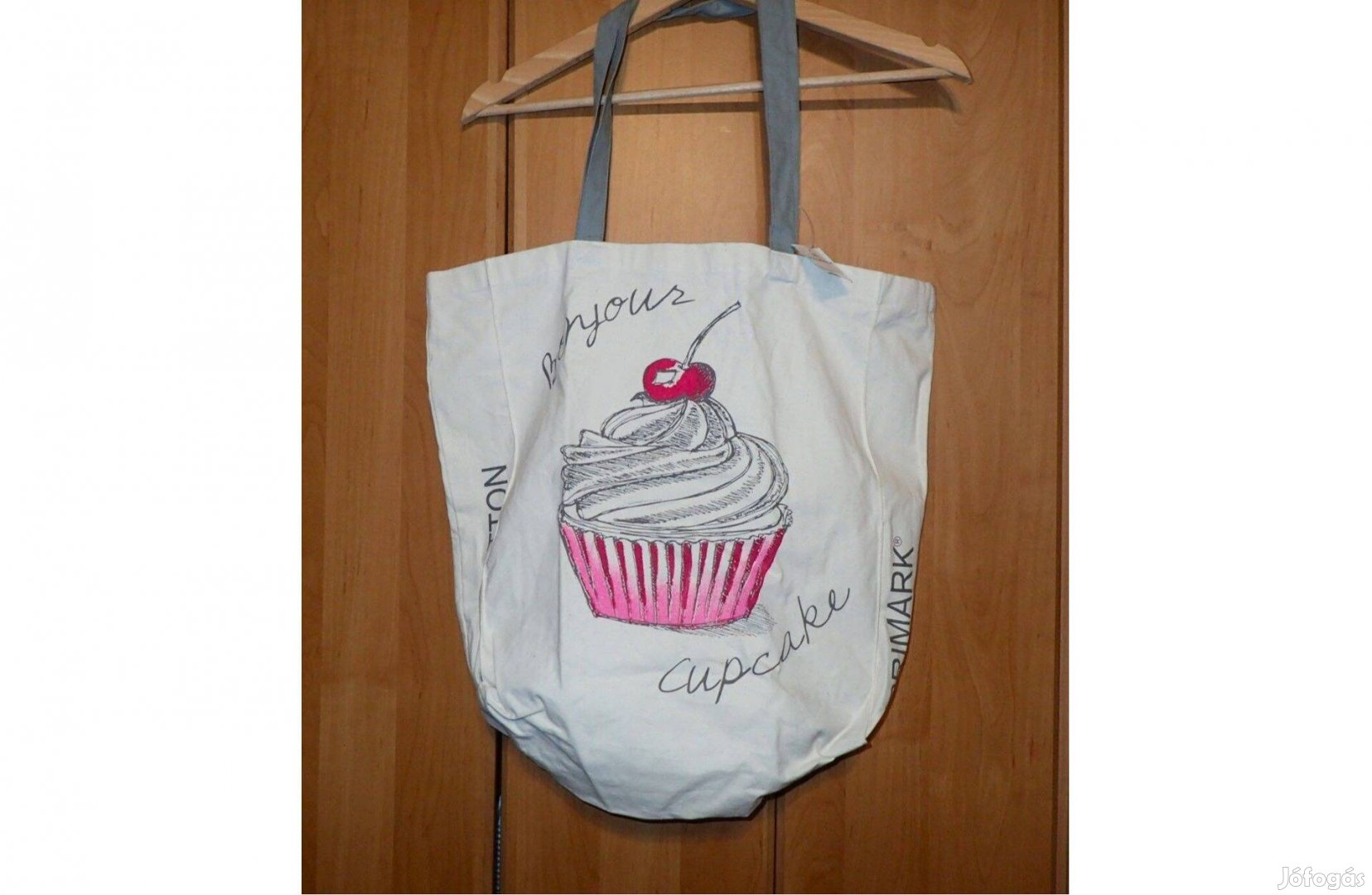 Új gyönyörű muffin mintás Primark vászon bevásárlótáska 40 x 30cm