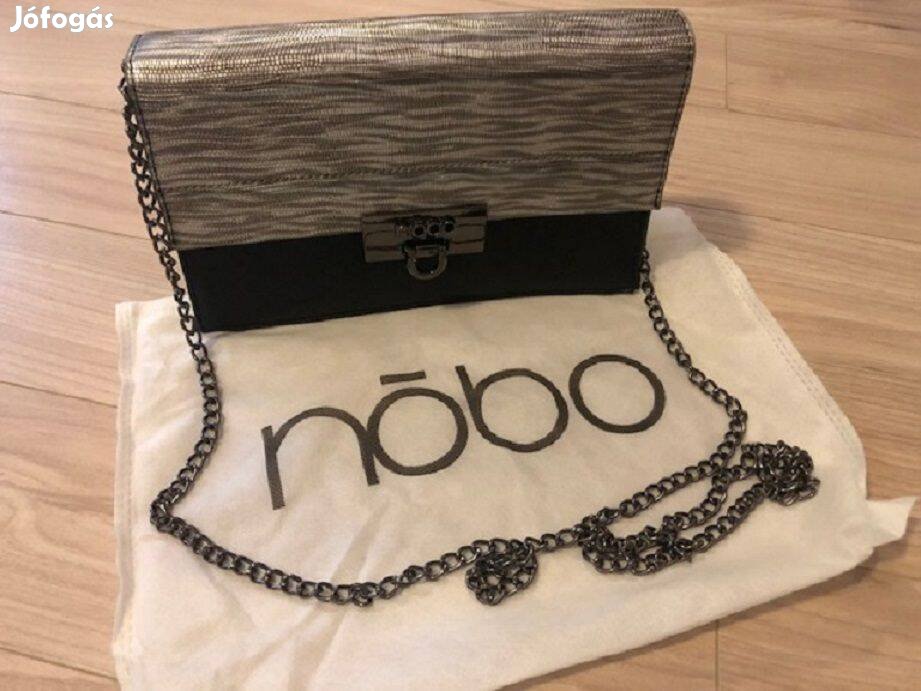 Új hibátlan fekete ezüst Nobo táska