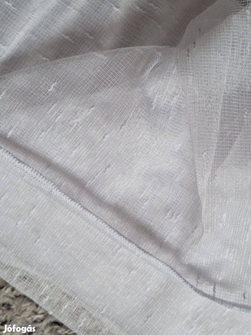Új hófehér rizsmintás függöny 4m x 175cm