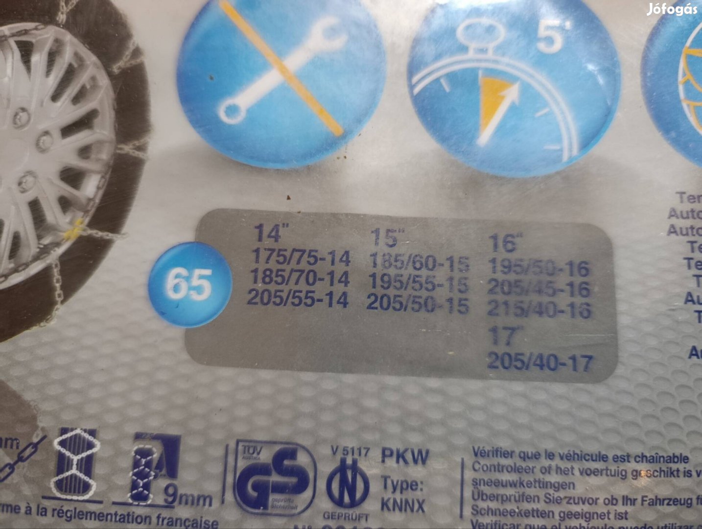 Új hólánc -65-ös méret 