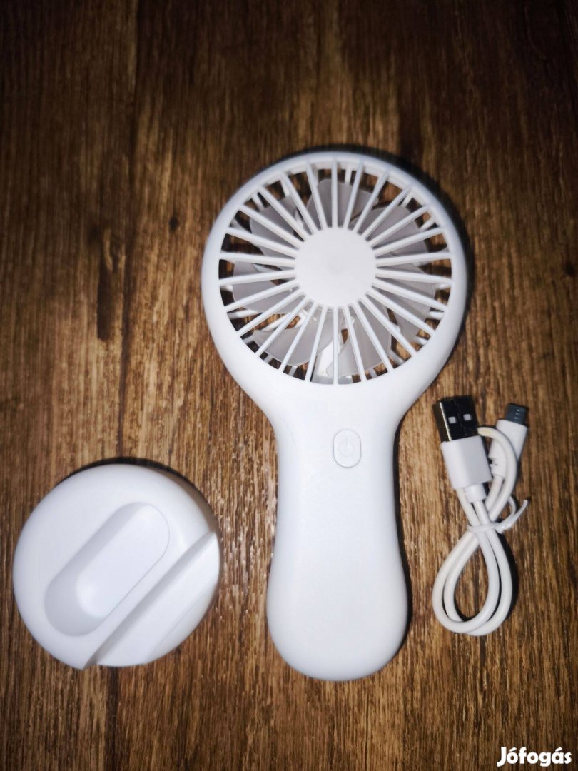 Új hordozható úti mini ventilátor - fehér