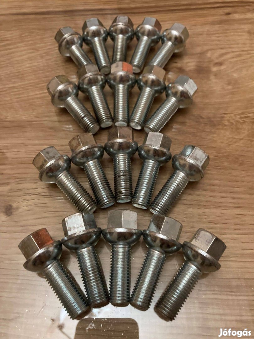 Új horganyzott kerékcsavar szett (20 db) M12x1,5x30 CH17 (10.9)