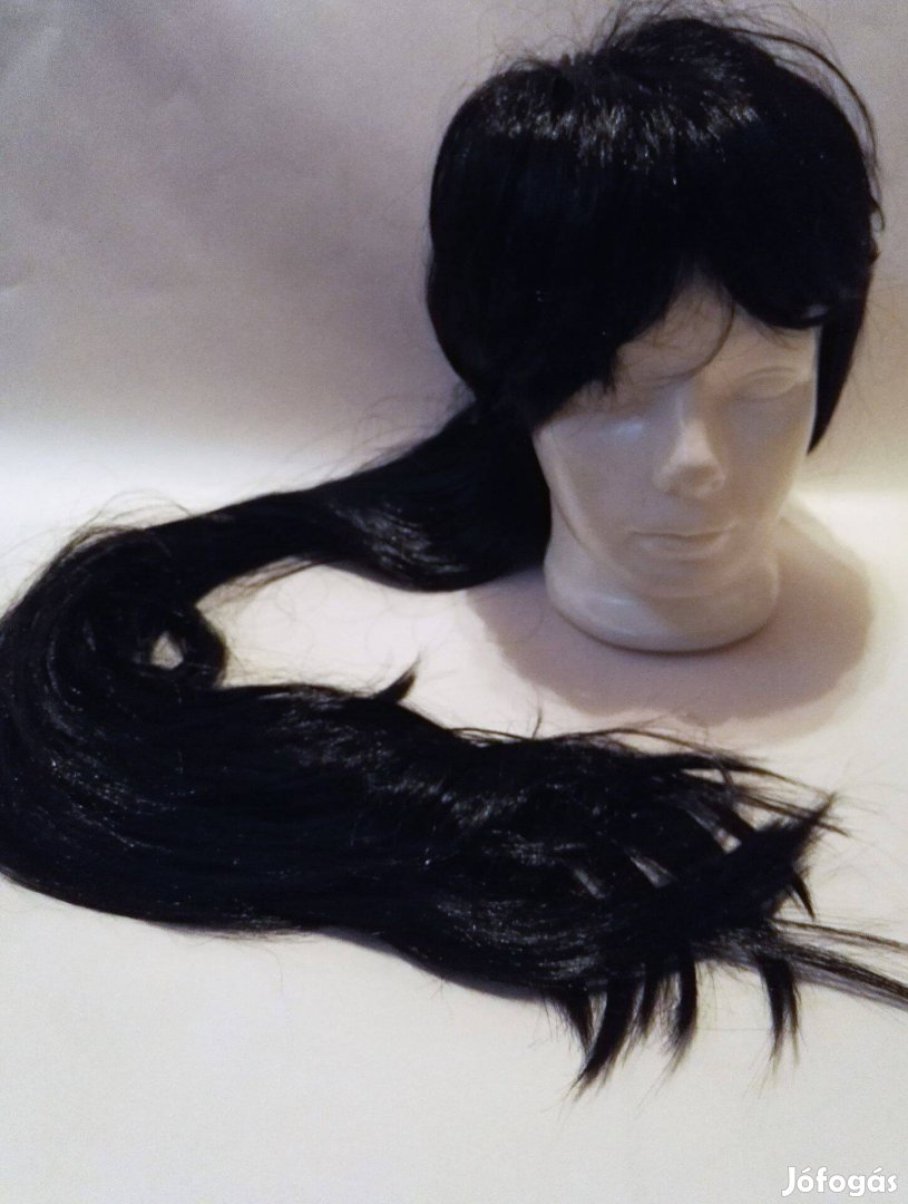 Új hosszú fekete paróka műhaj mű haj