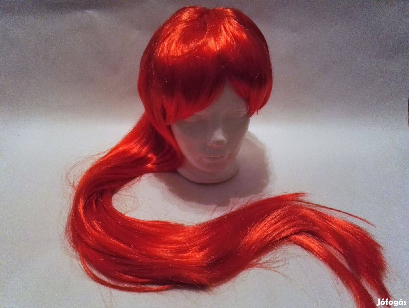Új hosszú piros paróka Ariel műhaj mű haj jelmez