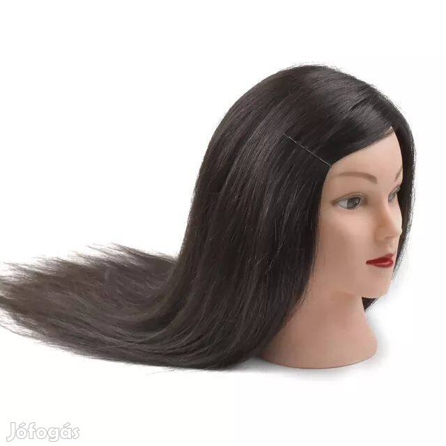 Új humán hajú Festhető babafej több színben