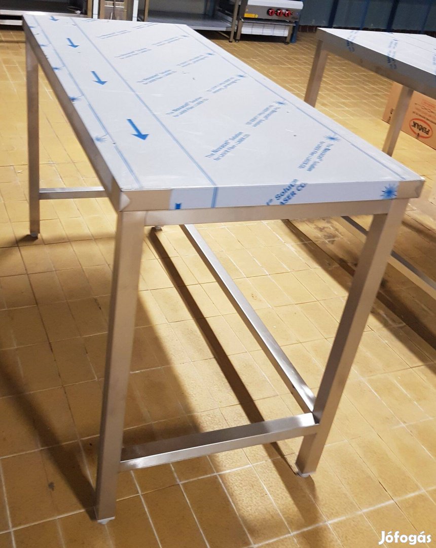 Új inox fóliás munkaasztal boncasztal 120x60x85cm-es garanciával!