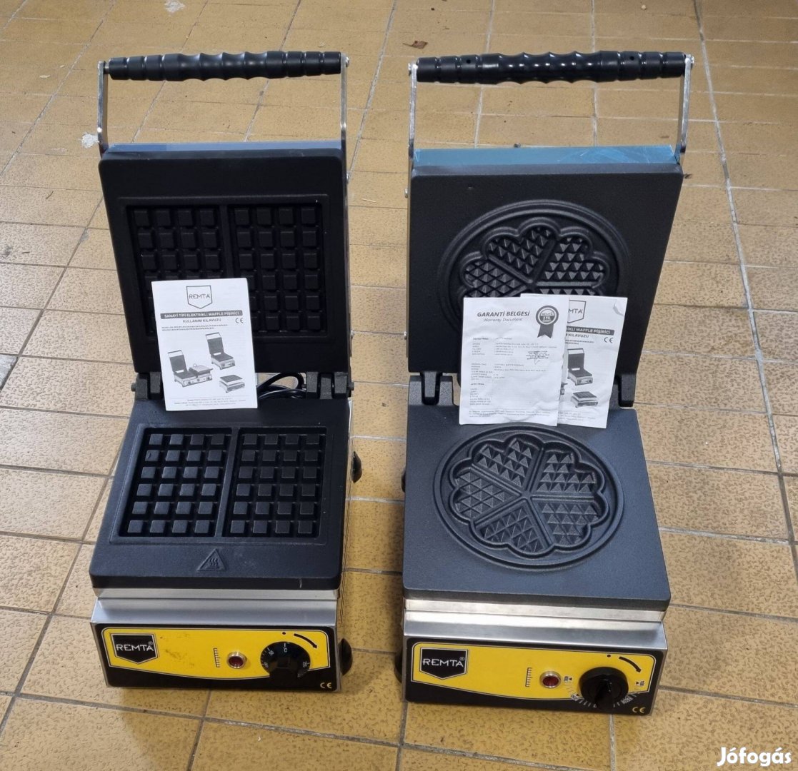 Új inox ipari goffri gofri sütő vaffel