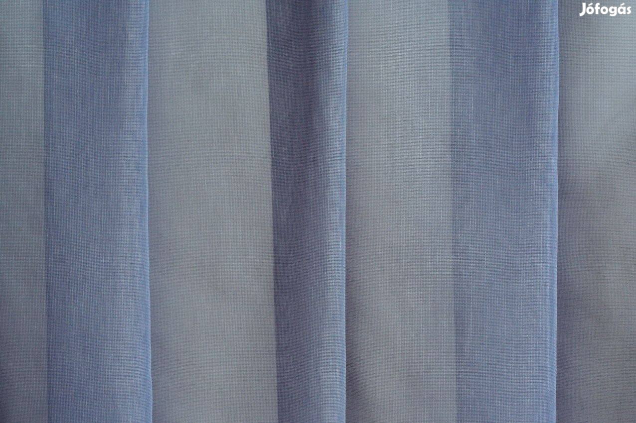 Új kék minta nélküli függöny ólomzsinórral 4m x 305
