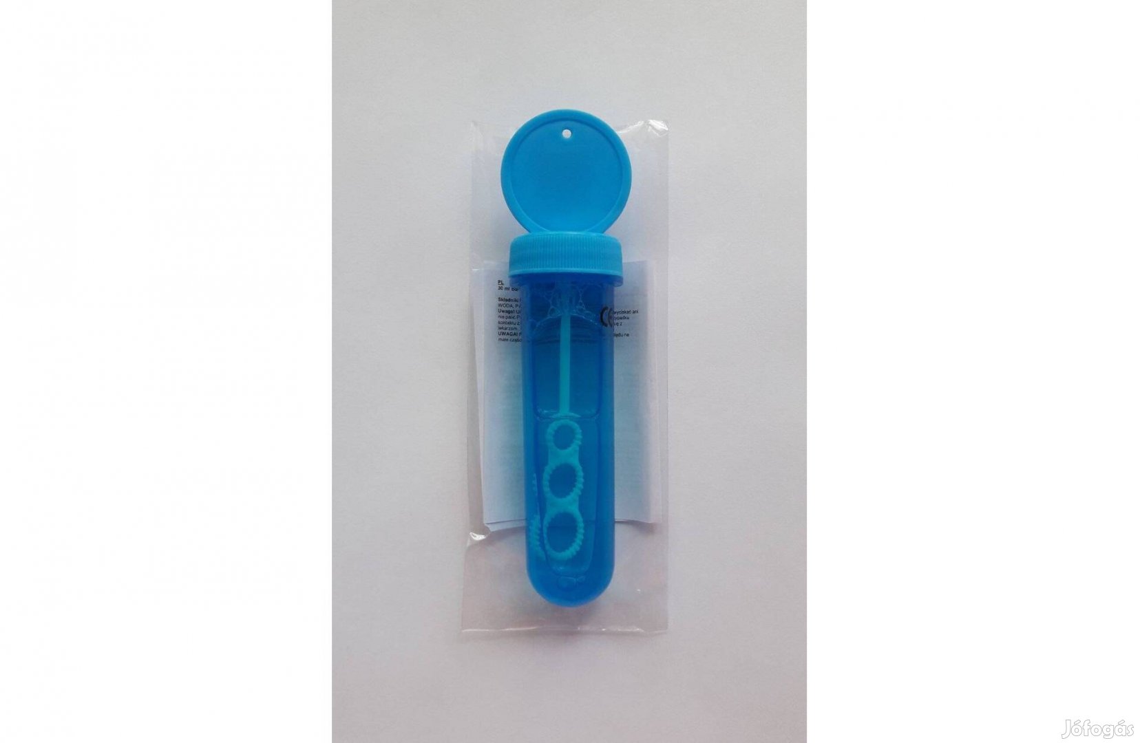 Új kék műanyag buborékfújó 13 cm