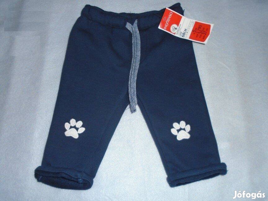 Új kék szabadidőnadrág 3-6 hó méret 68