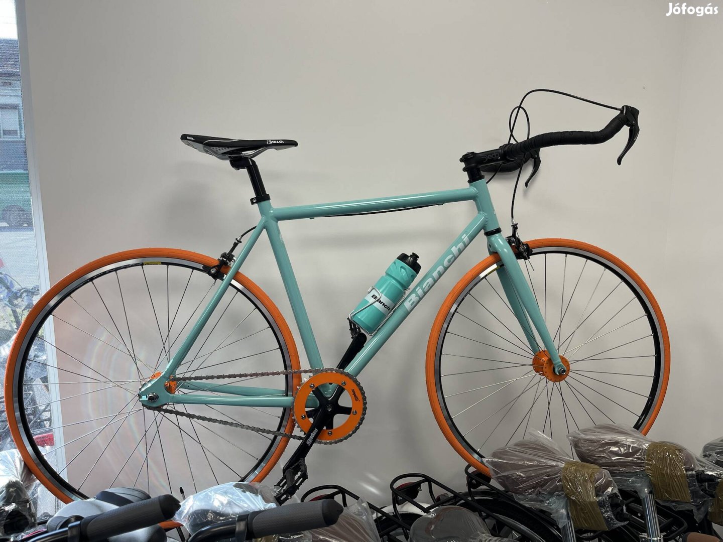 Új kerékpár bicikli Alu váz fixi single speed Macic bianchi replika