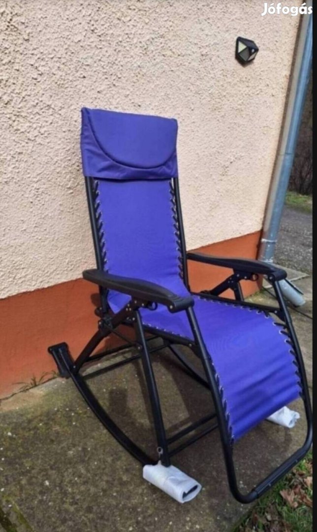 Új kerti napozószék, hintázós ,lila