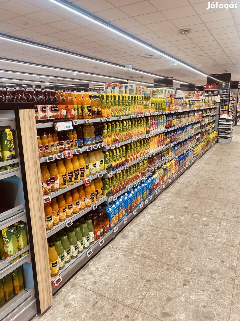 Új kétoldalas egyoldalas Eden Itab Tegometall polc eladó 