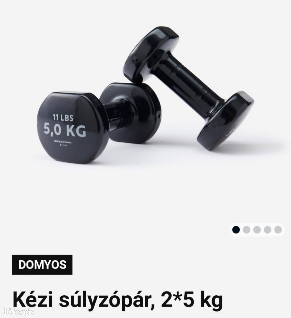 Új kézi súlyzópár 2 x 5 kg eladó új állapotban 