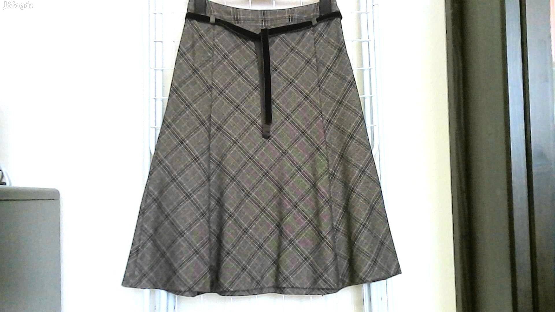 Új kockás mintás szövet szoknya 34SXS