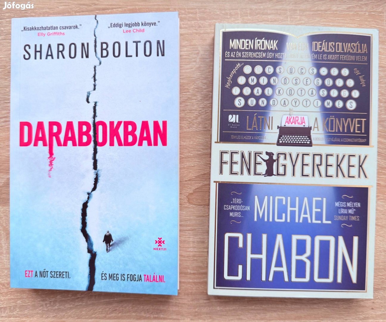 Új könyvek Sharon Bolton es Michael Chabon