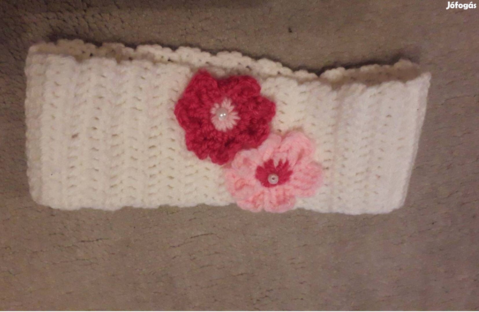 Új kötött kislány hajpánt, mérete 20 cm 1-3 évesre 1200 Ft