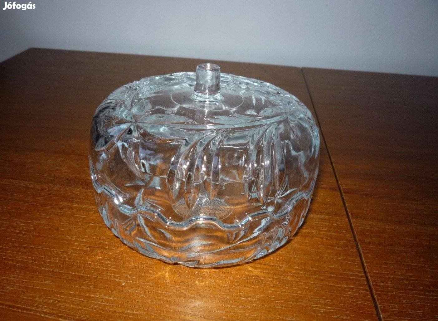 Új kristály bonbontartó tetővel