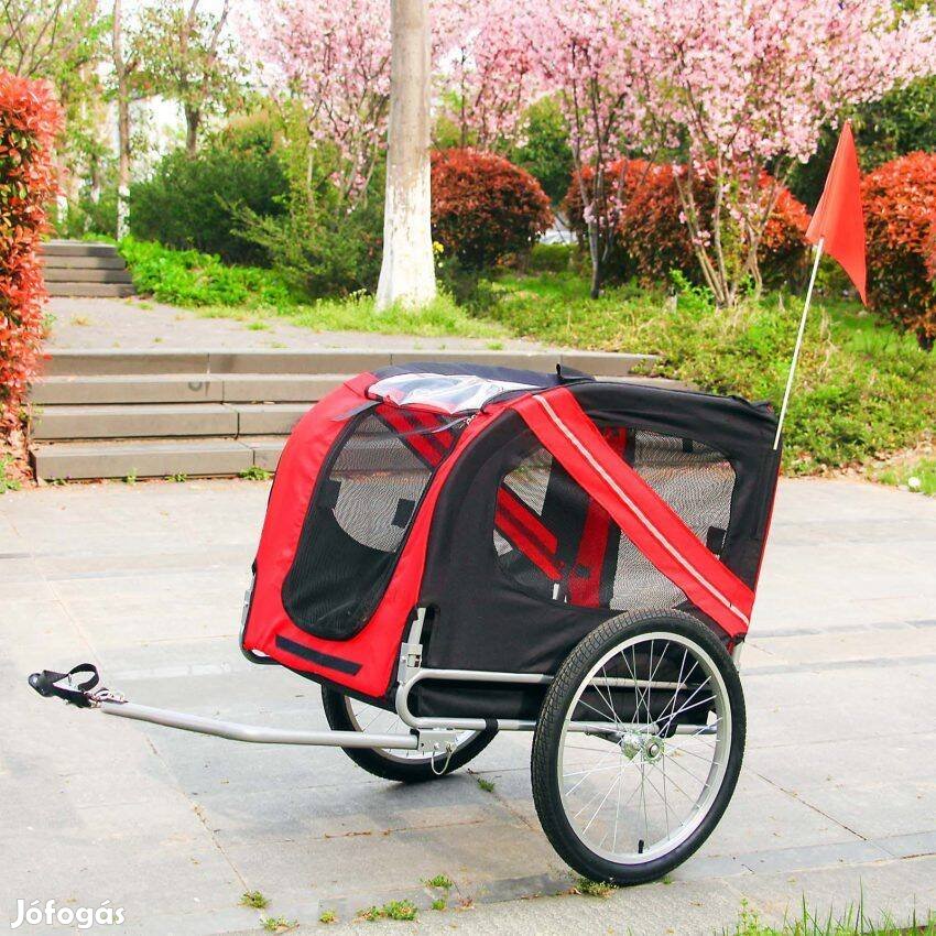 Új kutyaszállító kerékpár bicikli utánfutó kutya szállító jogger 40 kg
