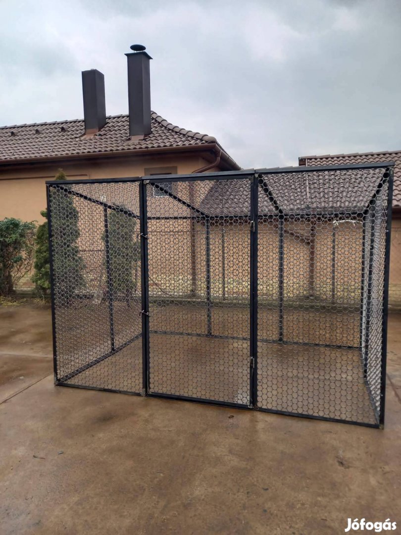 Új lemez kutya kennel tetővel (3*2m)