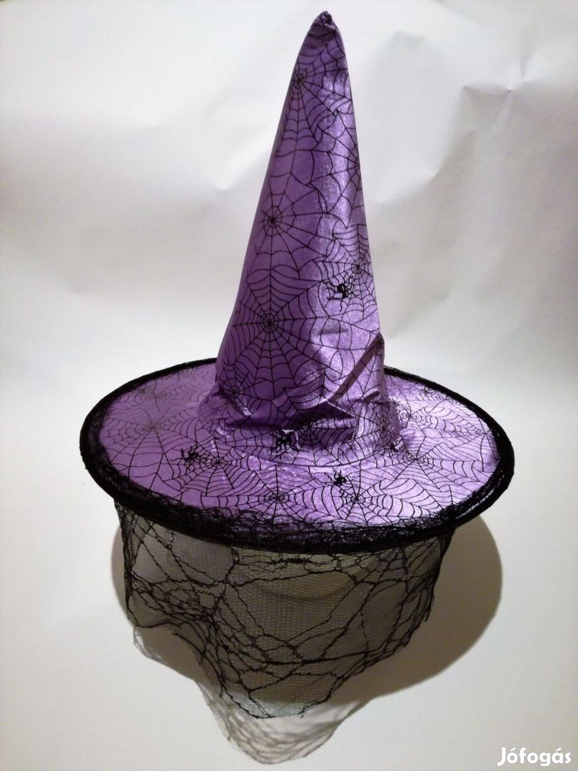 Új lila boszorkány kalap boszi süveg