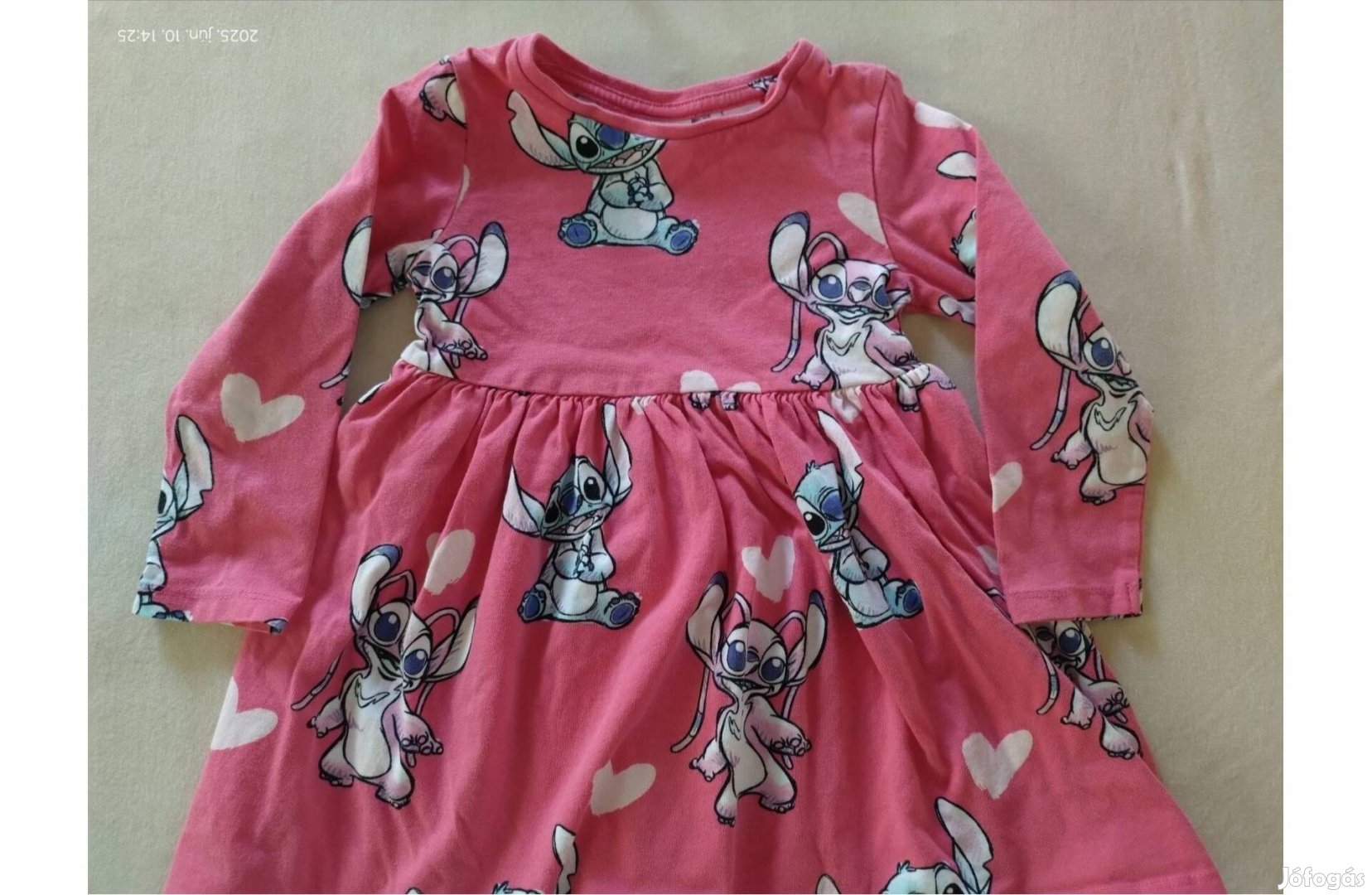 Új lilo és stitch hosszú ujjú ruha eladó, 92/98
