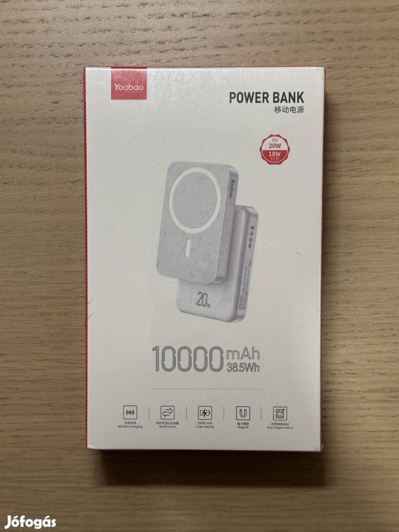 Új magsafe powerbank 10000mah 1 év garanciával fehér vagy fekete 