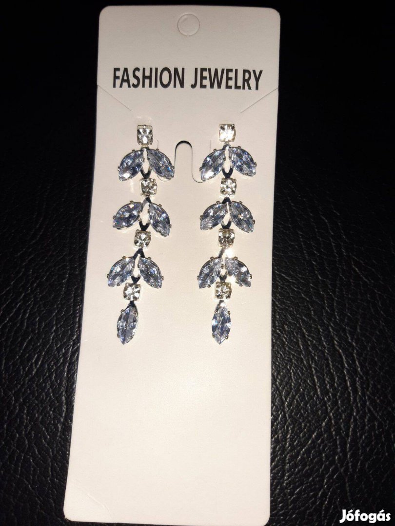 Új menyasszonyi esküvői fehér strasszköves női bizsu