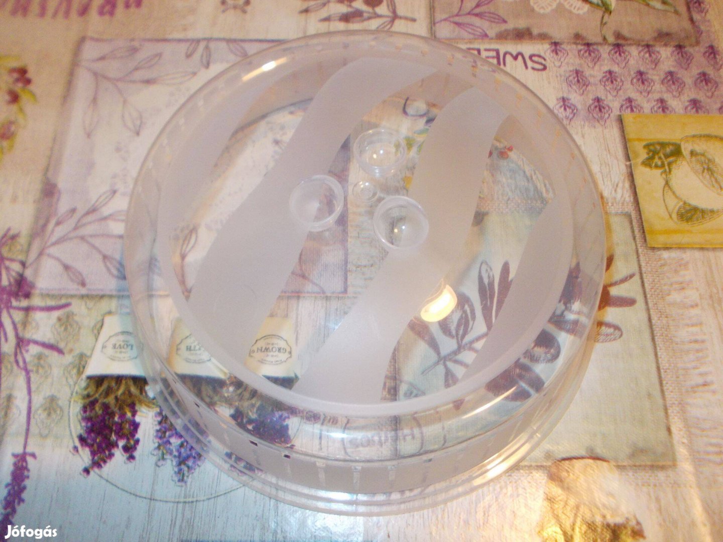 Új mikró tányér fedő 26,5*12 cm mikrohullámú sütőbe eladó