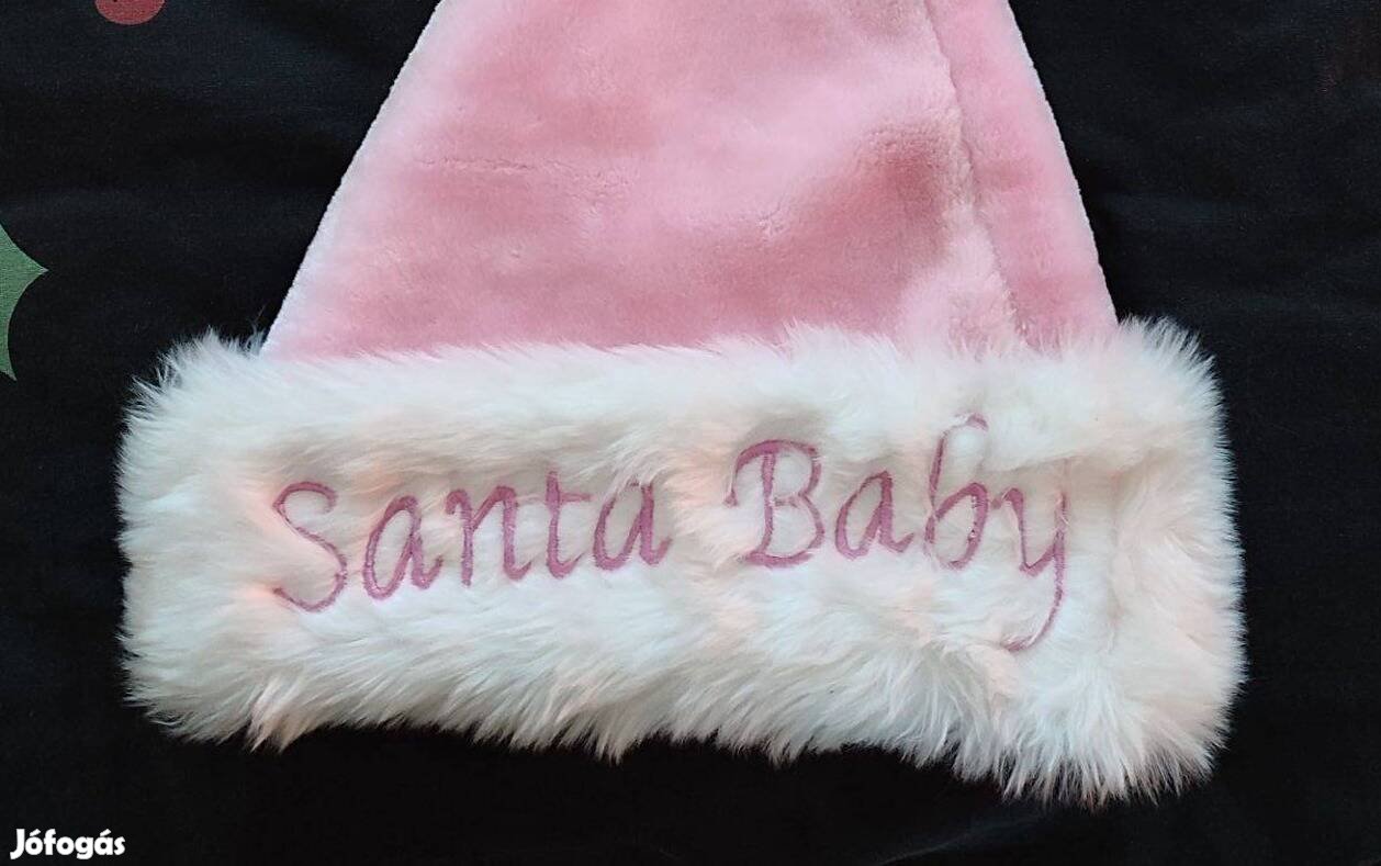 Új mikulás sapka "Santa Baby" felirattal