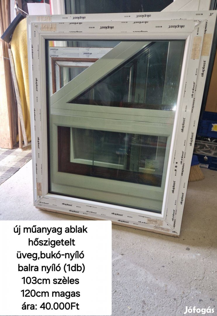 Új műanyag ablak 103*120