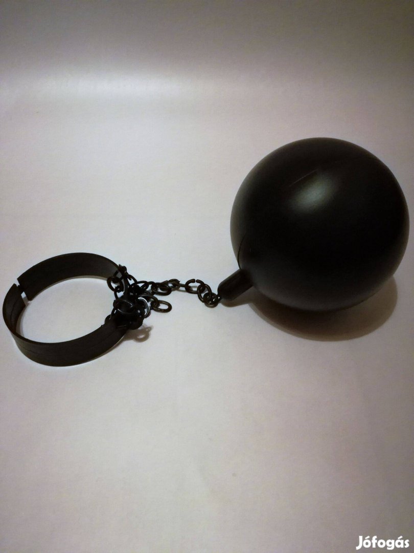 Új műanyag játék béklyó láncos golyó jelmez rab elítélt fogoly lánc