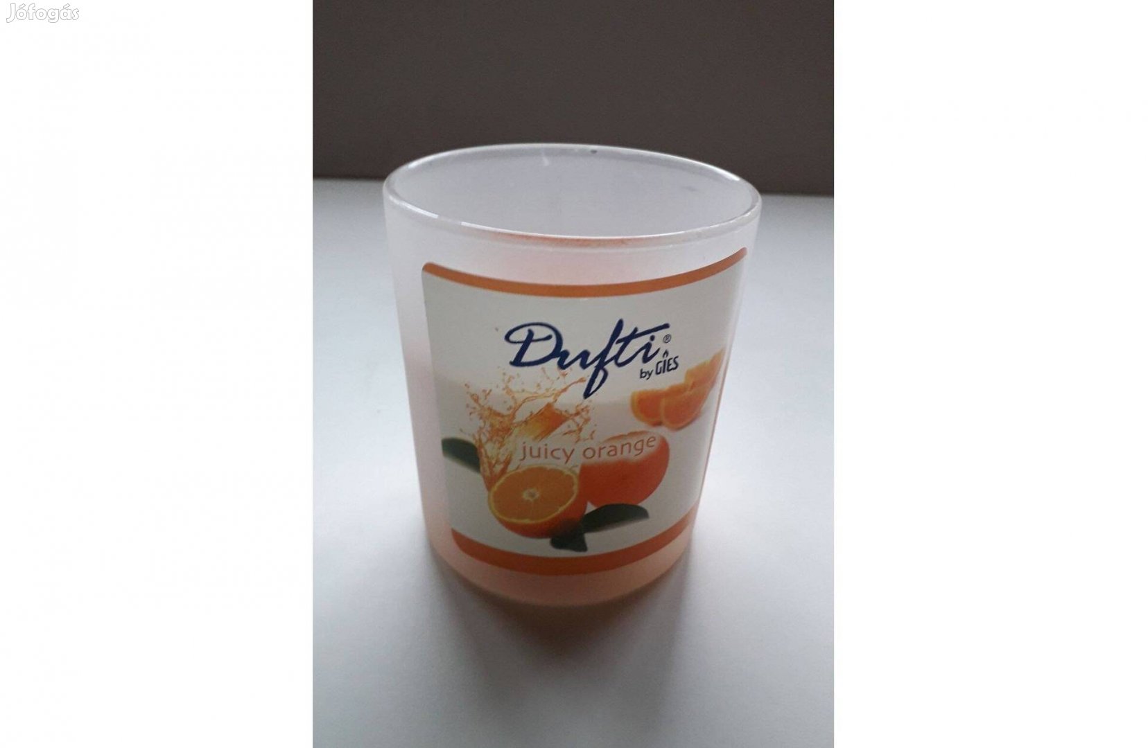 Új narancsos illatgyertya üveg pohárban 7*8 cm