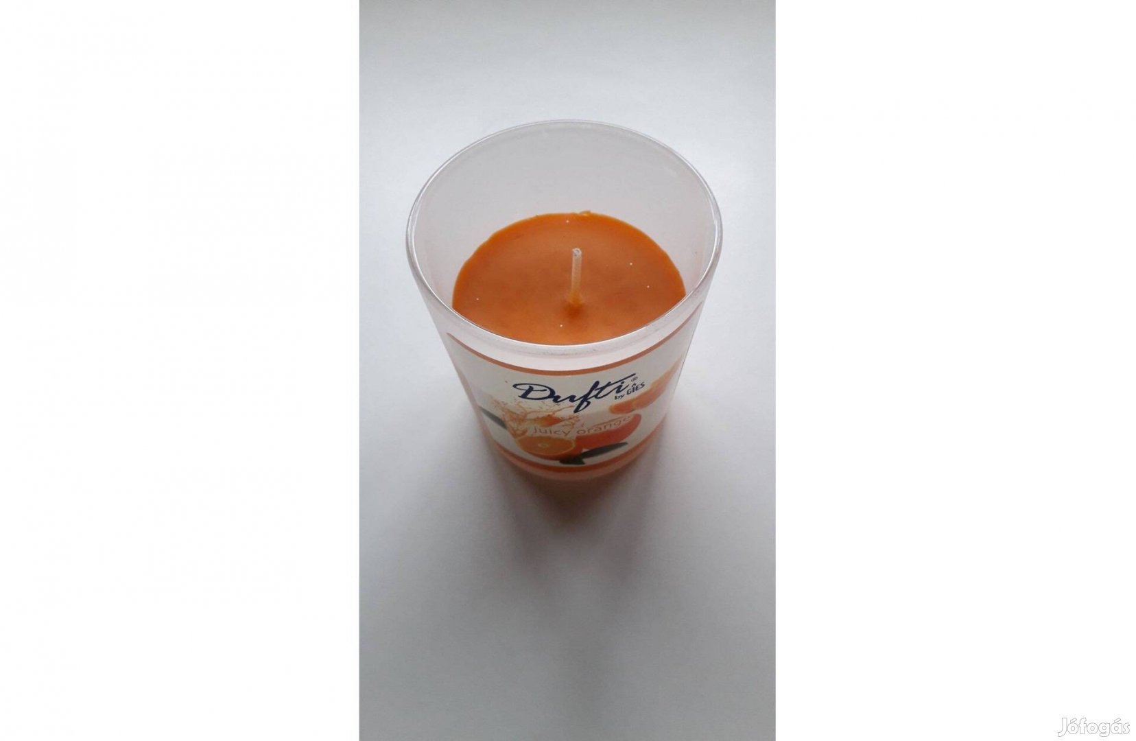 Új narancsos illatgyertya üveg pohárban 7*8 cm