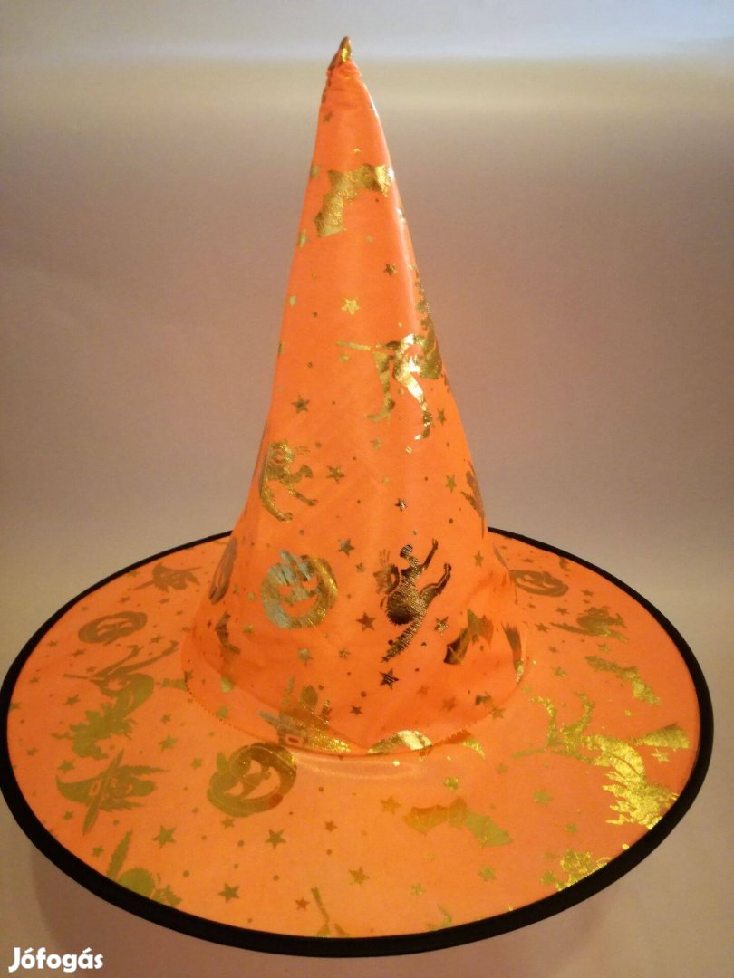 Új narancssárga boszorkány kalap boszi süveg