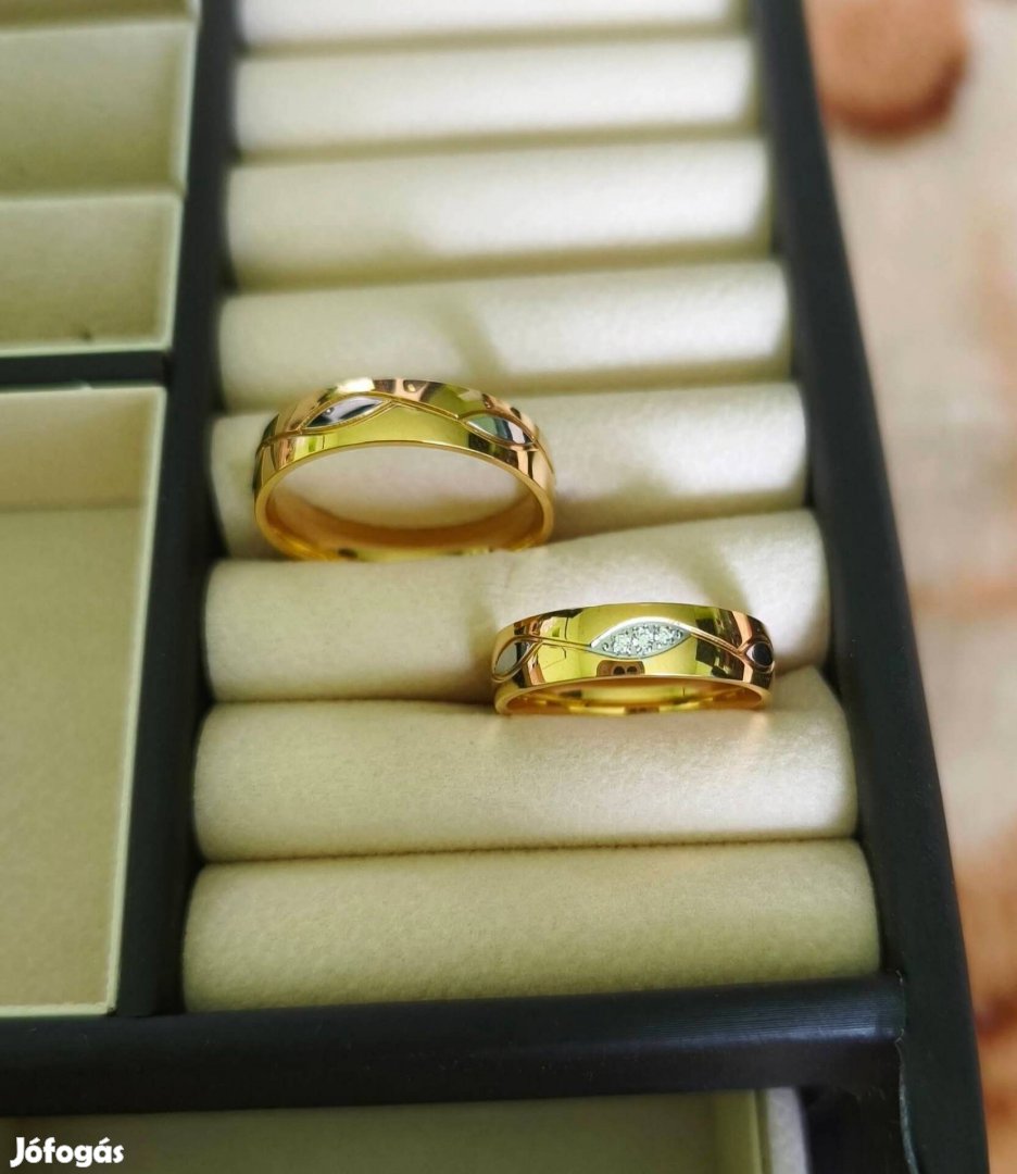 Új nemesacél köves gyűrű