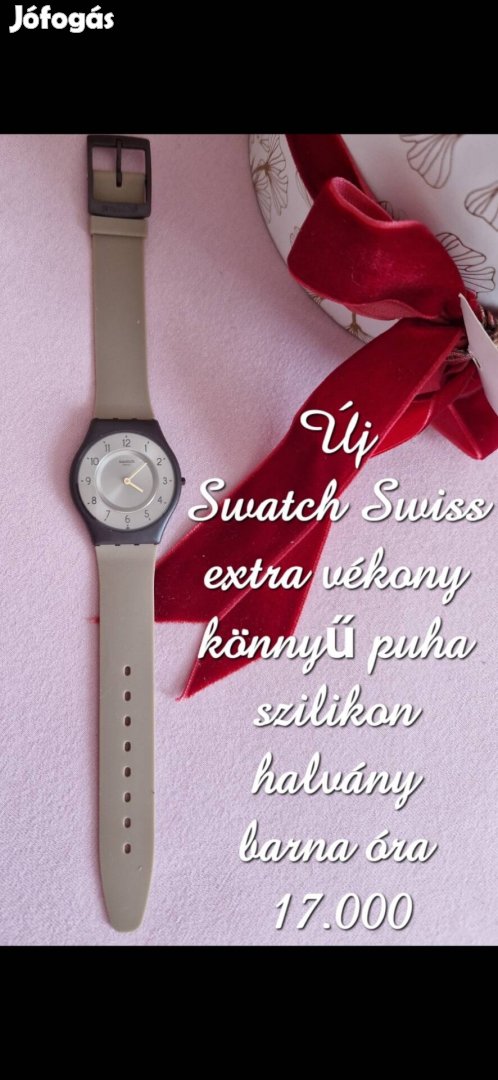 Új női Swatch Swiss extra vékony könnyű puha szilikon óra 