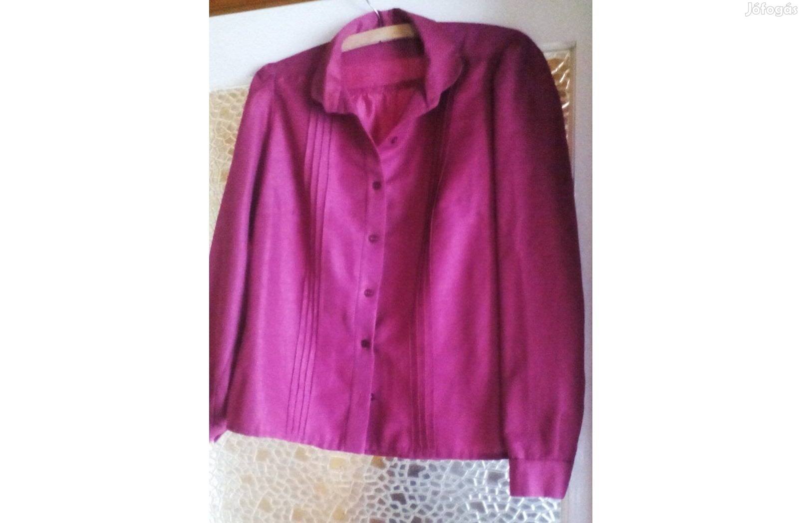 Új női blúz, gombos, bordó színű