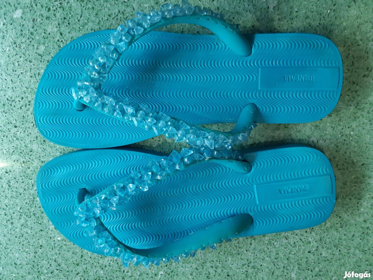 Új női kék papucs