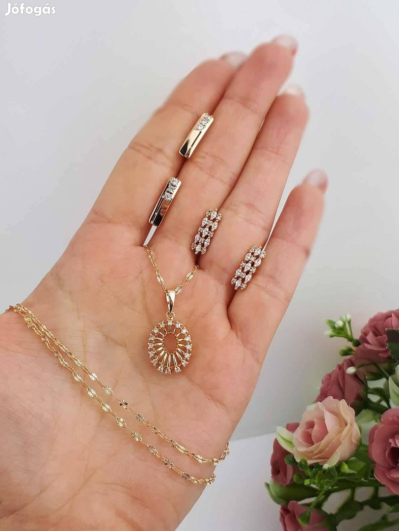 Új női nyaklánc, fülbevaló
